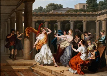 Odysseus erkennt Achilles unter den Töchtern des Lykomedes